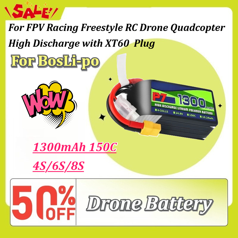 For BosLi-po P7 1300mAh 150C L - Drone Battery 4S ulasan dan harga