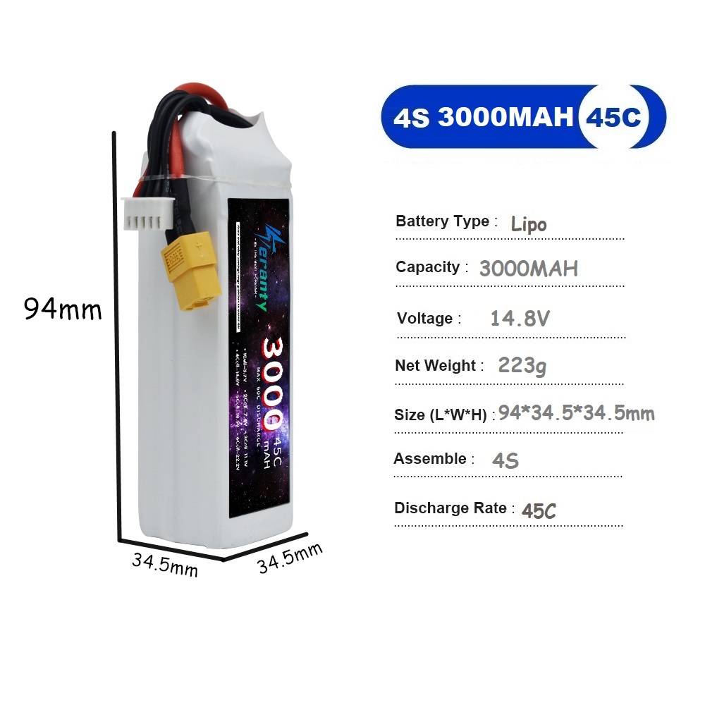 4S LiPo Battery 14.8V 1500mah  - Drone Battery 4S ulasan dan harga