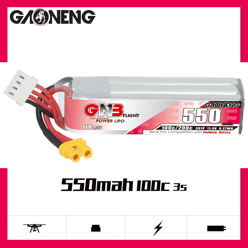 GNB HV 11.4V 550mAh 100C/200C  - Drone Battery 3S ulasan dan harga