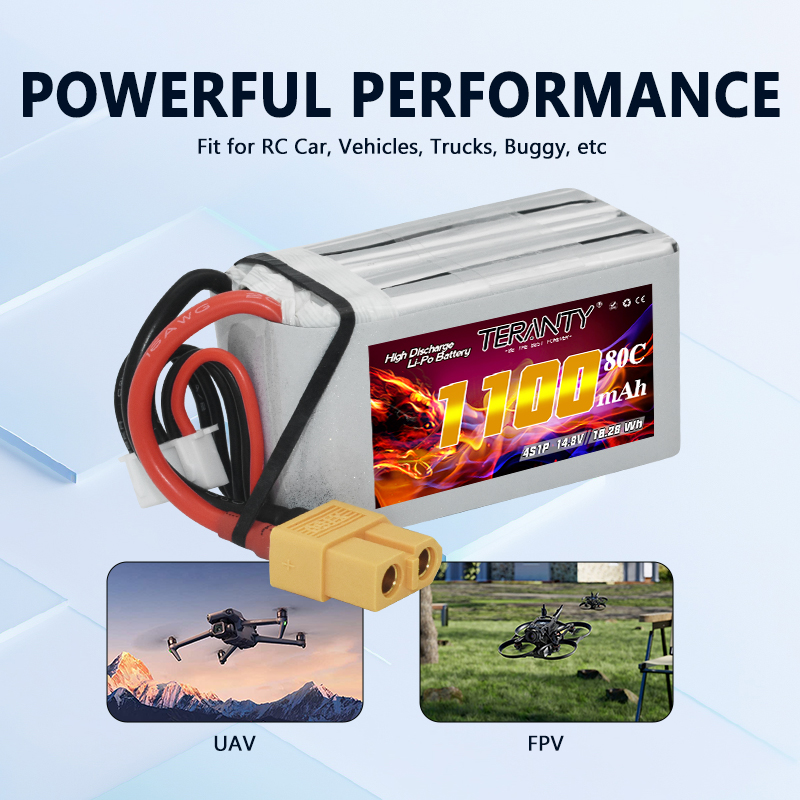 TERANTY 4S 1100mAh 80C/160C Li - Drone Battery 4S ulasan dan harga
