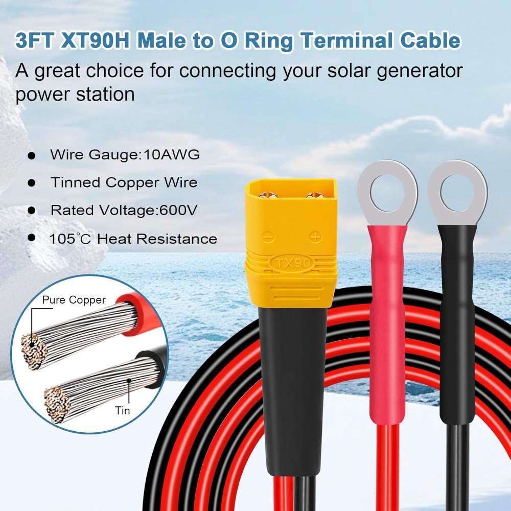 XT90 to O Ring Terminal Cable  - Drone Battery Connector ulasan dan harga