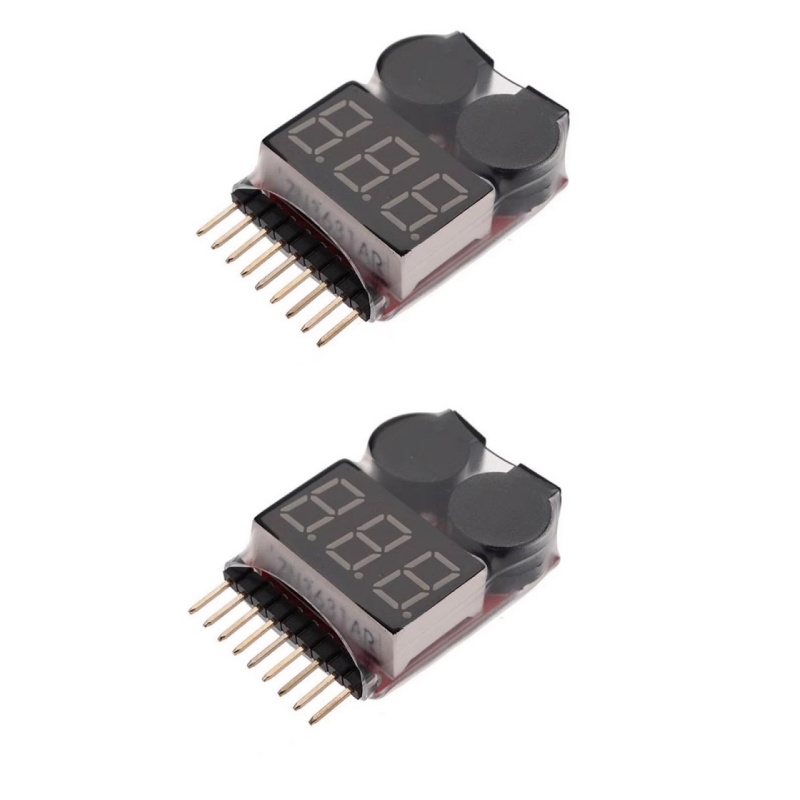 2Pcs 1S-8S LiPo Battery Voltag - Drone Battery Voltage Checker ulasan dan harga