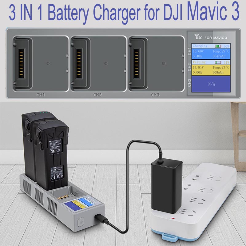 3 IN 1 Battery Charger for DJI - Drone Battery Parallel Board ulasan dan harga