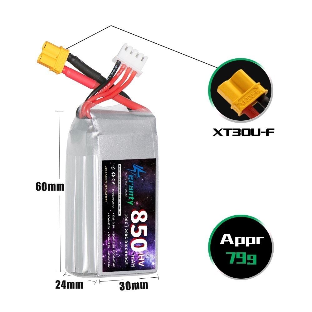 1/2/3PCS TERANTY 3S 11.4V Lipo - Drone Battery Connector ulasan dan harga